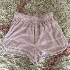 Perfect condition pink and white zara shorts